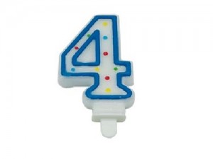 Birthday Numerical Candle "4" 