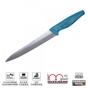8" SLICER   KNIFE WITH WOOD-FIBER "BIO" HANDLE